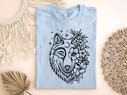 Floral Wolf Tee